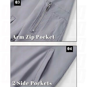 Blousons Bomber Zippés Personnalisés OEM en Gros – Col Montant, Style Décontracté Streetwear, Blouson Aviateur Entièrement Zippé, Marquage d'Entreprise - Product Image 6