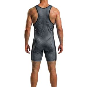 Trendy <b>Neutral</b> Grey Wrestling Singlet Performance Spandex Workout Suit One Piece Training Gear Breathable <b>Printed</b> Wrestling - Product Image 2
