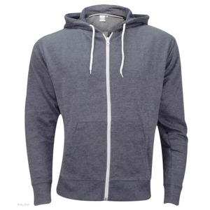 Sudadera con capucha de alta calidad personalizada al por mayor, 100% algodón, para invierno, con cremallera completa, logotipo y color personalizados, de secado rápido y transpirable. - Product Image 2