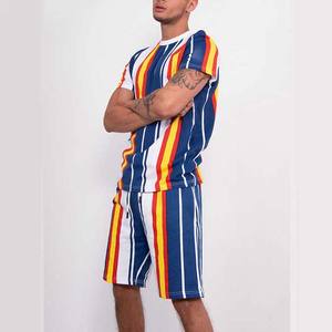 Conjunto casual de verano para hombre, conjunto de dos piezas, camisa de manga corta y pantalones cortos - Product Image 3