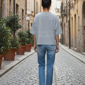 Camisetas Holgadas para Mujer de Alta Calidad, Transpirables, 100% Algodón, Tallas Grandes, de Secado Rápido - Product Image 4