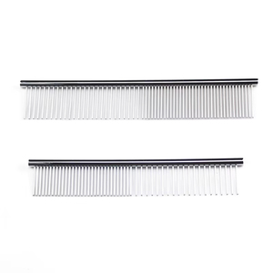 Peigne à poils pour animaux de compagnie en alliage, personnalisable avec logo et nom, démêlant en acier inoxydable, pour toilettage et massage des chiens - Product Image 2