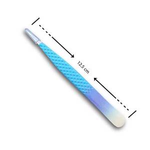 แหนบต่อขนตา Morje Surgical Precision สแตนเลสสตีล ด้ามไล่เฉดสีน้ำเงิน ปลายเรียบ สำหรับต่อขนตา รุ่น MS-ET-0007 - Product Image 5