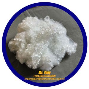 100% Recycled 4D HCS Polyester <b>Staple</b> Fibers 100% Hollow Conjugated Synthetic VIKOHASAN Fiber Siliconized Filling Concrete - Product Image 2