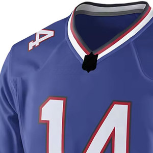 Maillot de football américain à manches courtes, prix abordable, service OEM, couleur personnalisée, léger, respirant, séchage rapide, dernier design - Product Image 3