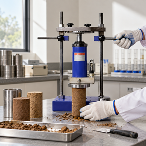 Cadre d'extraction hydraulique mécanique avec plaques de poussée et pistons pour essais de charge en laboratoire |   Kit d'équipement de compression - Product Image 3