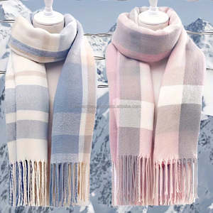 Écharpe Jacquard Personnalisable en Gros pour Hommes et Femmes, Écharpe de Cou Rayée Hiver 100% Acrylique Légère Ultra Douce Classique Chaude - Product Image 4