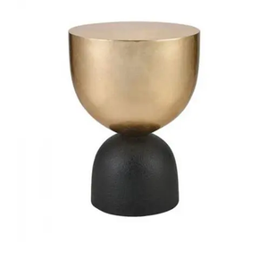 Mesa Auxiliar Redonda de Metal de Diseño Premium con Acabado Negro y Dorado para Decoración de Sala de Estar, Mueble Hecho a Mano, Mesa Nido - Product Image 6