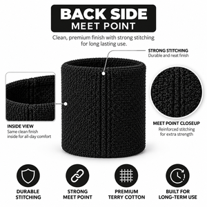 Porte-clés et cartes en coton respirant avec fermeture éclair pour poignet, idéal pour le sport d'hiver, la course, la gym et le pickleball - Product Image 2