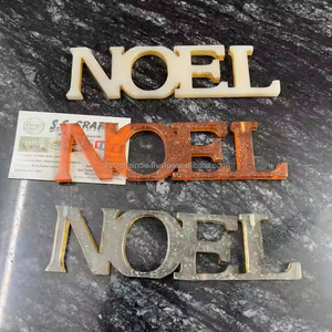 Letras de Resina Modernas Hechas a Mano para Sublimación, Decoración Navideña para el Hogar, Regalo Festivo Personalizable - Product Image 2