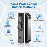 Premium Aluminiumlegierung 3D Gesichtserkennung Smart Lock Tuya Smart Life WiFi Biometrischer Fingerabdruck Stahltür Cloud