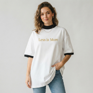 T-shirt à col haut brodé pour femme, manches courtes, coupe ample, décontracté, confortable, personnalisable - Product Image 1