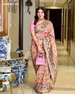 Premium Collection Heavy Banarasi Silk with All Over Meena & Zari Weaving Pattern Paithani Patola Saree Collection Saree <b>Love</b> - Product Image 2