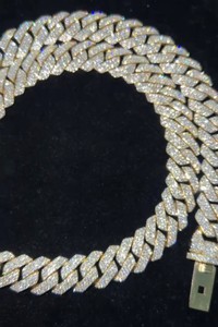 Cadena Cubana de Oro Amarillo de 9 Quilates para Hombre, Estilo Hip Hop, con Diamantes Redondos Brillantes Cultivados en Laboratorio, Color D y E, Pureza VVS-VS, Certificado IGI - Product Image 3