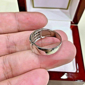 Men's Wedding or Engagement Cluster Band <b>Ring</b> Gold Plated 925 Sterling Silver Best <b>Iced</b> Out Band for Anniversary Gift - Product Image 3