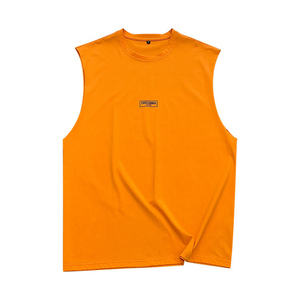 Camiseta Deportiva Ligera de Color Sólido, 220g, Jersey de Algodón, Estilo Urbano, Personalizable con Logotipo, Camiseta de Tirantes para Gimnasio, para Hombre, Verano - Product Image 1