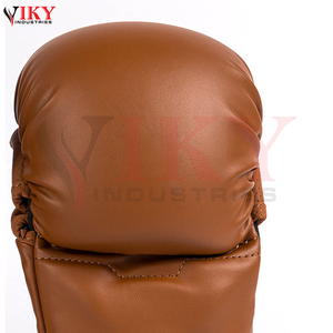 Gants de MMA en cuir synthétique marron avec logo personnalisé 2026 pour grappling, sparring et entraînement au sac de frappe pour l'entraînement sportif - Product Image 6