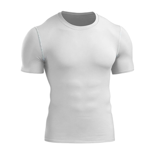High Quality Slim Fit Sports <b>Tshirt</b> for Men Compression Training Gym <b>Tshirts</b> Crew Neck Male Bodybuilding Workout Shirt For Men - Product Image 1