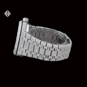 Reloj de Lujo con Cristales de Moissanita para Hombre, Diseño de Esqueleto, Movimiento ETA, Correa de Acero Inoxidable Personalizada - Product Image 4