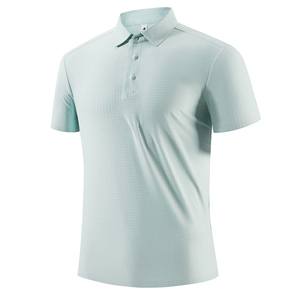 Nouveau style d'été européen et américain, t-shirt en maille unie à séchage rapide, logo personnalisé, populaire pour le golf masculin - Product Image 5