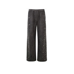 Ensemble de survêtement à capuche pour <span class=keywords><strong>homme</strong></span> avec motif à pois en sequins, tricoté en polyester, tenue streetwear d'hiver - Product Image 2