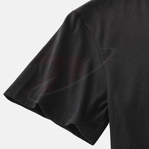 Camiseta de Manga Corta Negra para Hombre, Diseño Único, Cuello Redondo, Estampado Floral, Informal, de Algodón, Corte Regular, Transpirable - Product Image 4