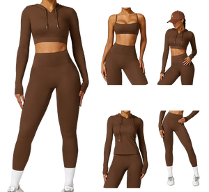 Conjunto de Yoga de 2 Piezas de Alta Calidad, Transpirable, de Secado Rápido, con Estampado Digital, Spandex/Nylon, Doble Capa, Cintura Alta Elástica, Top y Falda - Product Image 3