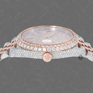 Montre classique à quartz, entièrement sertie de diamants Moissanite, verre cristal, largeur 20 mm, montre de luxe pour homme, acier inoxydable, mode et affaires - Product Image 2