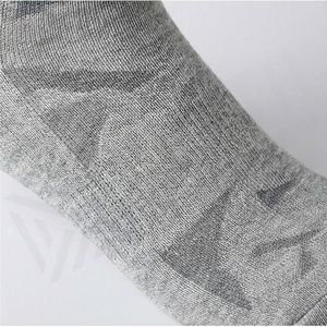 Crew Socks Geometric Pattern Gray Breathable Knitted Adult Casual Daily Wear - Product Image 5