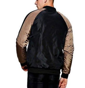 เสื้อแจ็คเก็ตบอมเบอร์ผู้ชายแบบลำลอง ซิปบาง ล้างสีแล้ว สกรีนโลโก้ได้ - Product Image 3