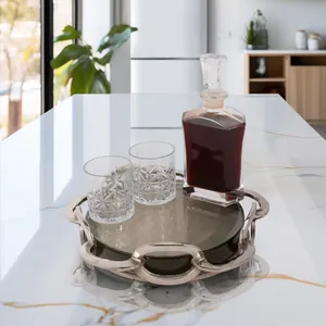 Bandeja de Metal Hecha a Mano de Primera Calidad para Mesa de Centro, Sofá Otomano, Muebles de Sala de Estar y Decoración Moderna para el Hogar - Product Image 3