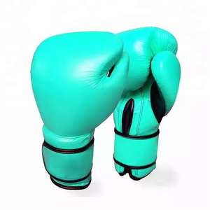 Gants de boxe en cuir véritable avec sangle de poignet à boucle, logo personnalisé, doublure en tissu parachute coréen, entraînement professionnel, moule 12 mm - Product Image 5