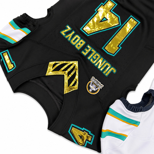 Conjunto de Uniforme de Fútbol Americano de Manga Corta con Cuello en V, Malla Sublimada, Ropa Deportiva para Hombre, Spandex/Poliéster, Absorbe la Humedad - Product Image 3