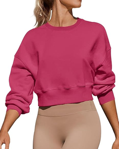 Sweat-shirt à col montant pour femme, en coton doux, style streetwear, avec logo personnalisé, broderie, en molleton, coupe oversize - Product Image 4