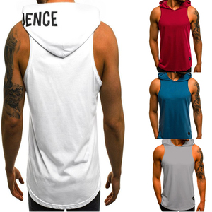 Outdoor Leisure Sports Running Fitness Tank <b>Top</b> Breathable Sports Hooded Vest Quick Dry Vest for Men Sleeveless Hoodie - Product Image 6