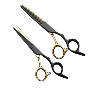 Ciseaux de barbier professionnels, ciseaux à effiler, ensemble d'outils de coiffure, ciseaux de coupe de cheveux pour salon, certifiés CE - Product Image 1