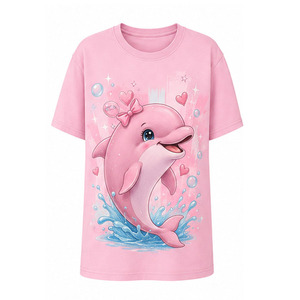 Camiseta con Estampado Gráfico para Mujer, Diseño Personalizado, Camiseta de Algodón, Cuello Redondo Informal, para Ropa Urbana, Fitness, Uso Diario de Verano, Proveedor OEM - Product Image 1