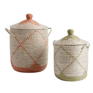Cesta Redonda Tejida a Mano, Organizador de Almacenamiento para Decoración del Hogar y Exhibición en Tiendas, Proveedor Mayorista - Product Image 4