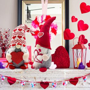 2 Pezzi Gnomo Cupido Rosso Illuminato, Decorazione per la Casa per San Valentino, Elfo Tomte Scandinavo, Elfo di Peluche Svedese dal Design Nordico - Product Image 1