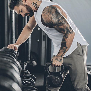 Camiseta sin Mangas para Hombre, Diseño Liso, Tejido Ligero de Secado Rápido, Cuello Alto, 120g, Talla Adulto, Alta Demanda, ODM - Product Image 3
