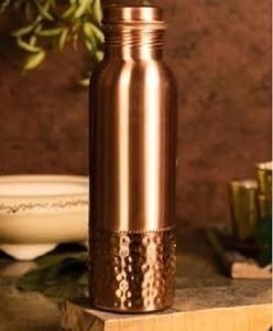 Plain Pure Copper Classic <b>Large</b> Capacity Reusable Portable Metal Drinkware Customized Travel Outdoor <b>Water</b> <b>Bottle</b> - Product Image 2