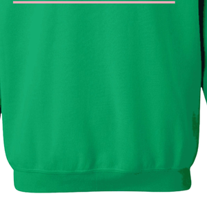 Sudadera con cuello redondo AKA 1908Script Year, de forro polar premium, con letras griegas, personalizada para hermandades, color verde Kelly - Product Image 4