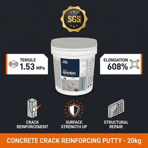 Mastic de réparation pour fissures en béton armé HyperTi Strong, remplissage structurel solide 20kg pour renforcement des fissures de base de bâtiment en vrac - Product Image 3