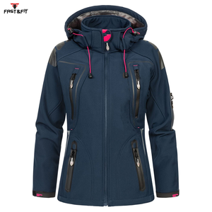 Veste softshell zippée coupe-vent et imperméable, légère, tricotée, imprimée, de haute qualité, au design personnalisé, pour l'hiver, en promotion - Product Image 3