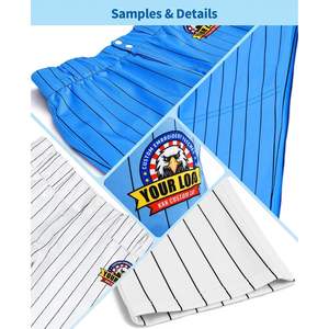 Pantalones de Béisbol Elásticos con Rayas Verticales para Hombre, Modelo 2025, Corte Holgado, Largo Completo, con Logotipo Personalizado, Ropa de Softbol - Product Image 2