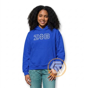 GREEK TREASURES Sudadera con Capucha Personalizable para Adultos, Invierno, Zeta Phi Beta, para Mujer, con Bordado a Máquina en la Parte Delantera, Transpirable, 500g, Algodón - Product Image 4