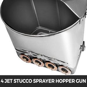 Pistola de Pulverización Neumática de 4 Boquillas para Cemento y Mortero, para Concreto y Paredes/Techos, Máquina Profesional para Pulverizar Mortero - Product Image 3