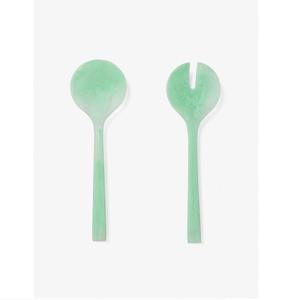 Ensemble cuillère et fourchette en résine écologique de haute qualité, personnalisable, pour service de salade, vaisselle de cuisine domestique, compatible micro-ondes - Product Image 6