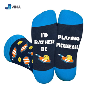Chaussettes personnalisées Pickle Crew pour hommes, en coton, imprimées numériquement, respirantes, tricotées pour l'hiver, avec logo et citation amusante, pour usage quotidien - Product Image 1