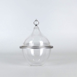 ชามเสิร์ฟขนมทรงกลมอะคริลิคใสและสีเงินทันสมัย พร้อมฝาปิด สำหรับงานปาร์ตี้ - Product Image 3